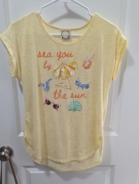 Yellow "Sea You by the Sun" Graphic Tee